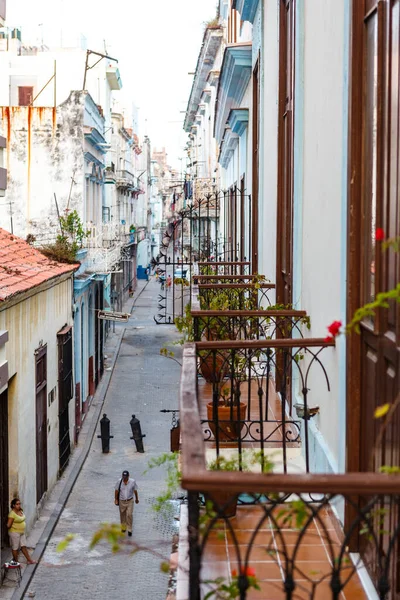 Городская Жизнь Старом Историческом Квартале Гавана Кубы Северной Америки — стоковое фото