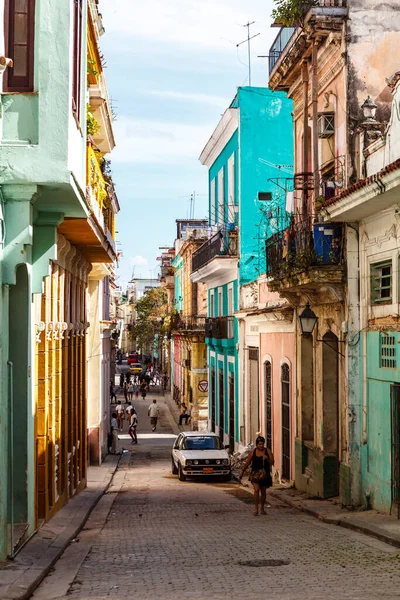 Ζωή Της Πόλης Στην Παλιά Ιστορική Συνοικία Της Havan Κούβα — Φωτογραφία Αρχείου