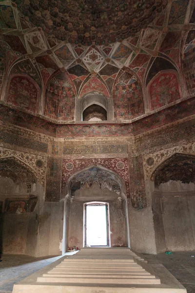 Rich Decorated Interior Chini Rauza Chinese Tomb Agra Uttar Pradesh — Stockfoto