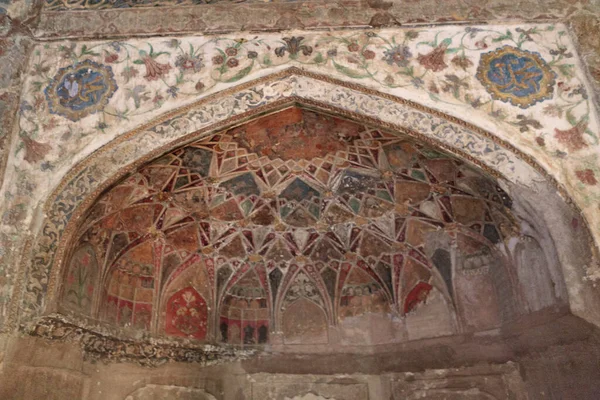 Rich Decorated Interior Chini Rauza Chinese Tomb Agra Uttar Pradesh — Photo