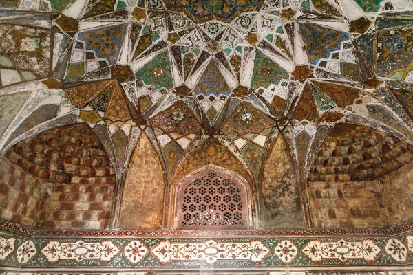 Interior Itimad Daulah Mausoleum Agra Uttar Pradesh India Asia — Stock Photo, Image
