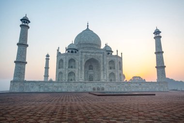 Agra 'daki Tac Mahal, Uttar Pradesh, Hindistan, Asya