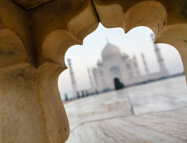 Blick Auf Das Taj Mahal Agra Uttar Pradesh Indien Asien — Stockfoto