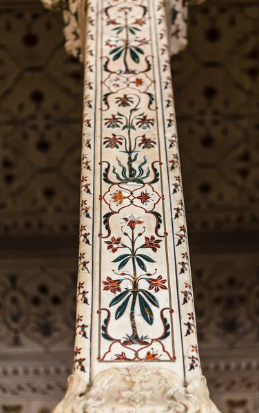 Rico Interior Decorado Agra Fort Agra Uttar Pradesh Índia Ásia — Fotografia de Stock