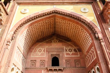 Exterior of Agra Fort in Agra, Uttar Pradesh, India, Asia