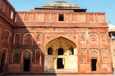 Agra Kalesi 'nin dışı Agra, Uttar Pradesh, Hindistan, Asya