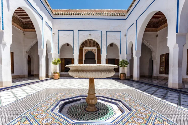 Courtyard Bahia Palace Marrakesh Morocco North Africa — Foto Stock