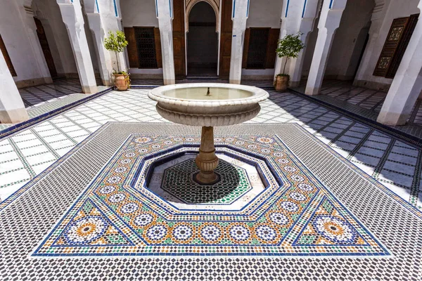 Courtyard of Bahia Palace in Marrakesh, Morocco, North Africa