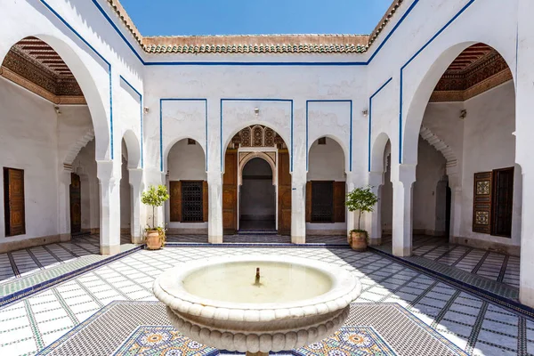 Courtyard of Bahia Palace in Marrakesh, Morocco, North Africa