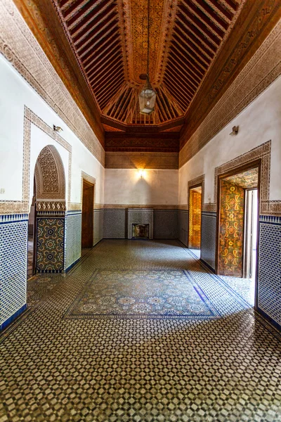 Interior Bahia Palace Marrakesh Morocco North Africa — Foto Stock