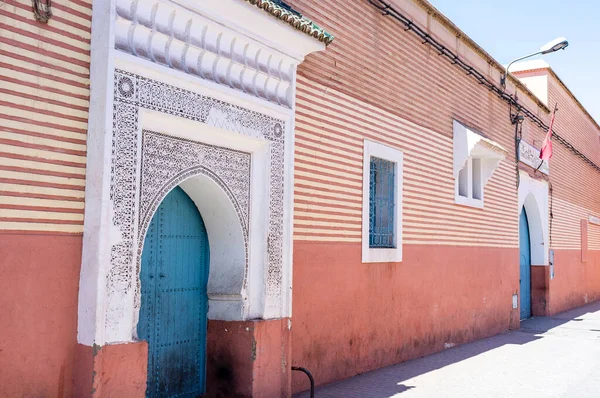 Старая Декоративная Дверь Медине Марракеша Марокко Северная Африка — стоковое фото