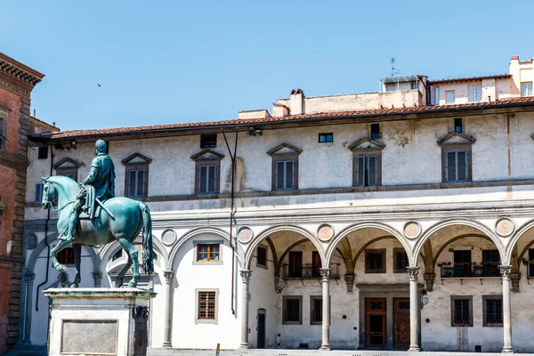 Piazza Della Santissima Annunziata Square City Florence Tuscany Italy Europe — Stok fotoğraf