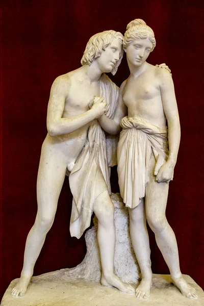 Классические Статуи Белого Мрамора Флоренция Италия Европа — стоковое фото