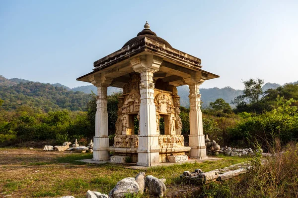 Pavillon Neben Dem Adinatha Tempel Einem Jain Tempel Ranakpur Rajasthan — Stockfoto