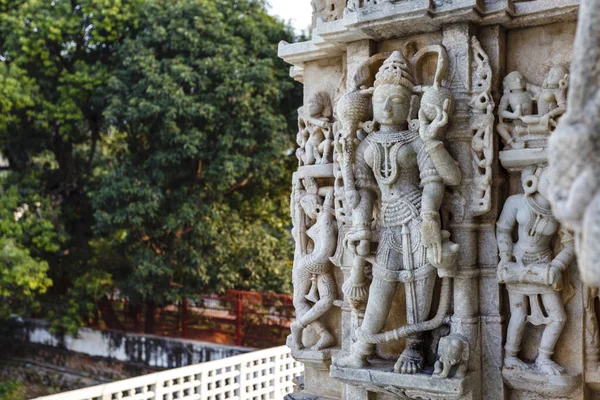 Exterior Jain Temple Adinatha Temple Scenes Kamasutra Jain Temple Ranakpur — Stockfoto