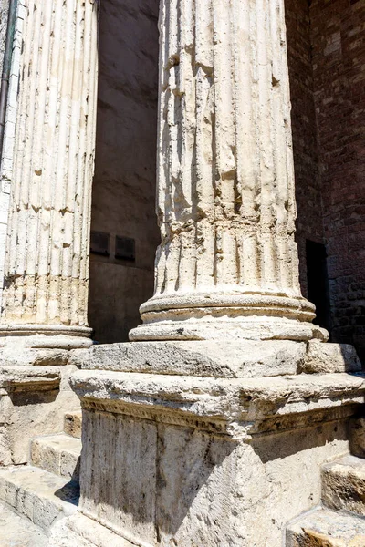 Pillars Old Roman Temple Minerva Church Santa Maria Sopra Minerva — Foto de Stock