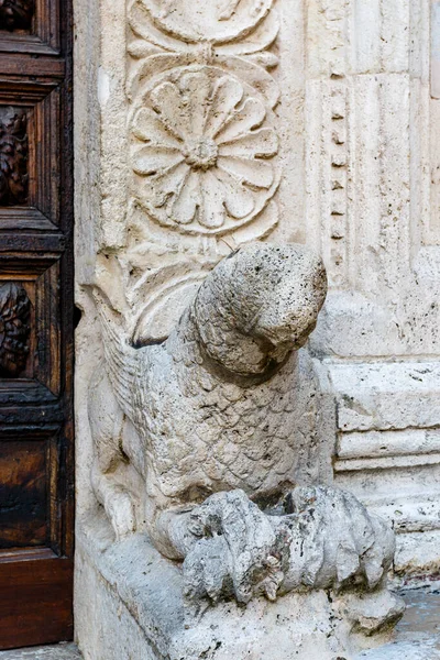 Ornate Facade Duomo Cathedral San Rufino Assisi Umbria Italy Europe —  Fotos de Stock