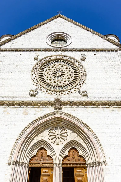 Exterior Upper Church Basilica Saint Francis Assisi Assisi Umbria Italy —  Fotos de Stock