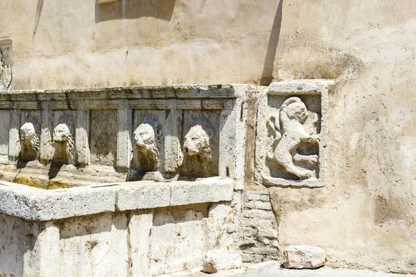 San Rufino Fountain Assisi Umbria Italy Europe — Stock Fotó