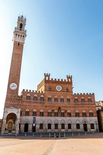 Exterior City Hall Italian Palazzo Comunale Palazzo Pubblico Siena Tuscany — Foto de Stock