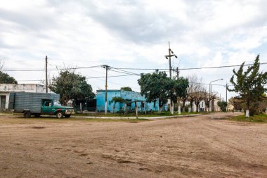 Old houses in the center of Villa Dominguez, Entrerios, Argentina, South America
