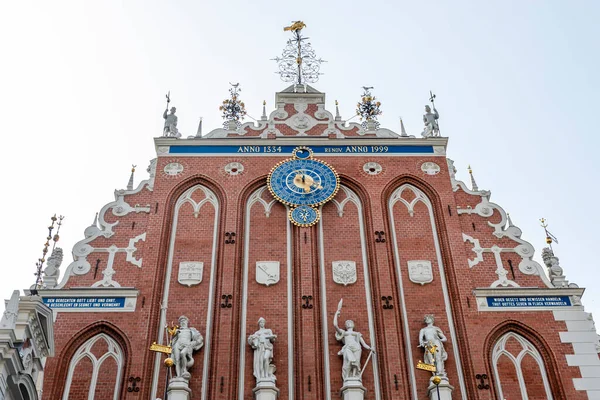 Facade Blackheads House Melngalvju Nams Riga Latvia — Stockfoto