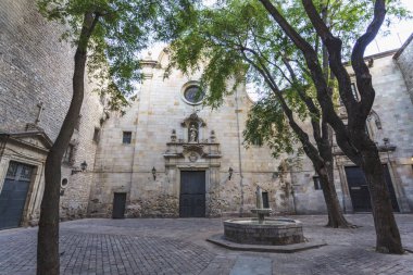 Plaza de Sant Felip Neri square in Barcelona, Catalonia, Spain, Europe