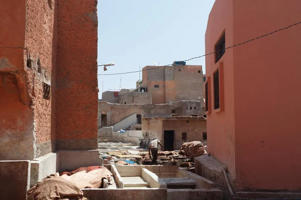 Tanneries Marrakesh Morocco North Africa — Stockfoto