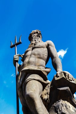 Neptune Statue at Borsen in Copenhagen, Denmark, Europe
