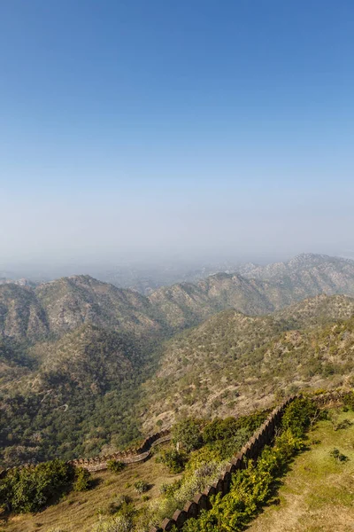 Panoramic View Wall Surroundings Kumbhalgarh Fort Rajasthan India Asia — Stockfoto