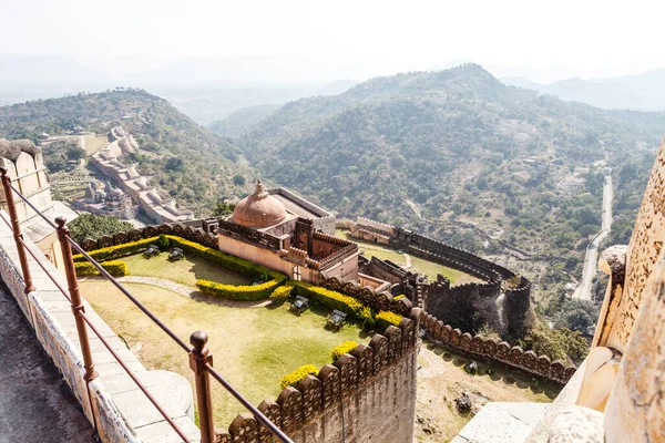 Panoramic View Wall Surroundings Kumbhalgarh Fort Rajasthan India Asia — Photo
