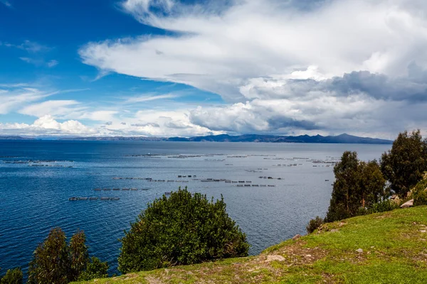 Kilátás Titicaca Tóra Peruban Dél Amerikában — Stock Fotó