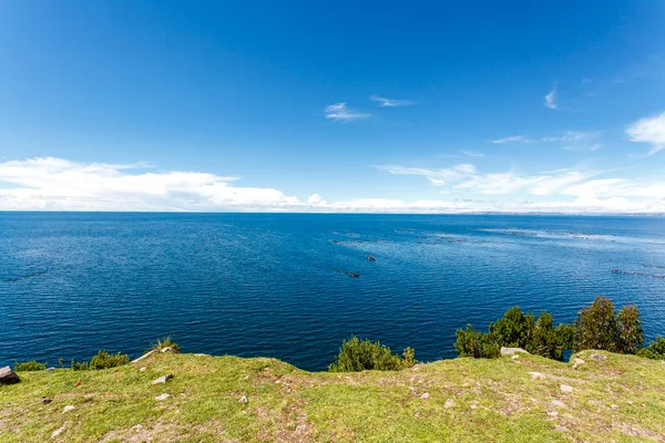 Kilátás Titicaca Tóra Peruban Dél Amerikában — Stock Fotó