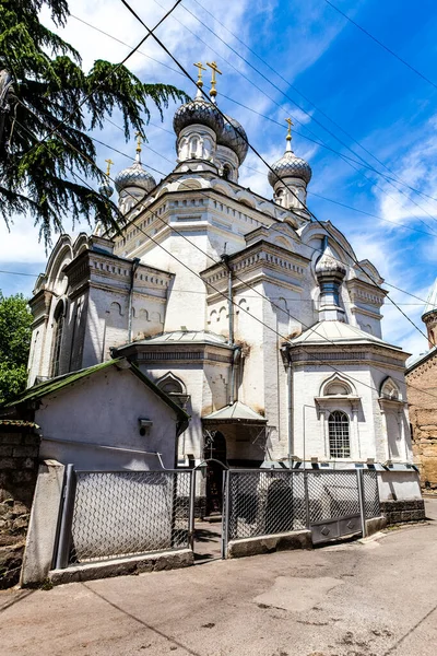 Buiten Kerk Saint Mikheil Tvereli Tbilisi Georgië Europa — Stockfoto