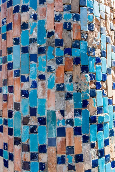 Барвистий Мозаїчний Візерунок Блакитному Оранжевому Кольорі Мечеті Джума Тблізі Грузія — стокове фото