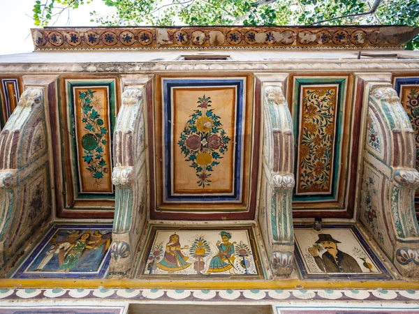 Exterior Haveli Velho Mandawa Rajasthan Índia Ásia — Fotografia de Stock