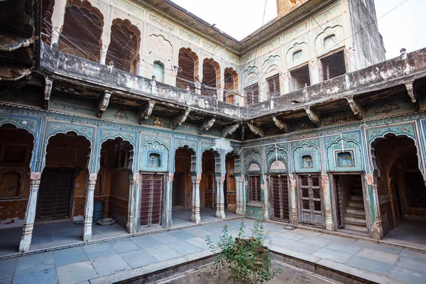 Exterior Haveli Velho Mandawa Rajasthan Índia Ásia — Fotografia de Stock