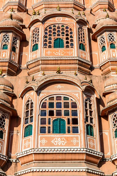 Exterior Del Hawa Mahal Palacio Los Vientos Jaipur Rajastán India — Foto de Stock