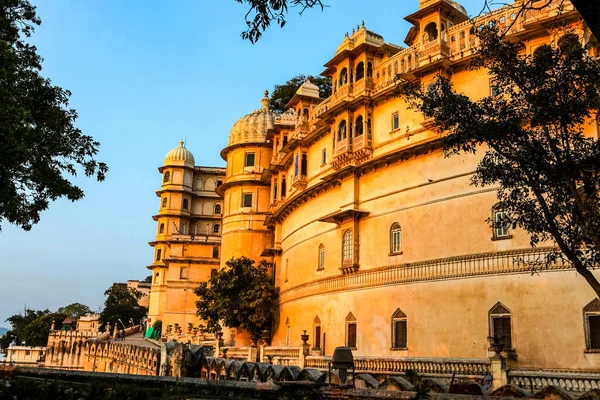 Exterior Shiv Niwas City Palace Udaipur Rajasthan India — Stock Photo, Image