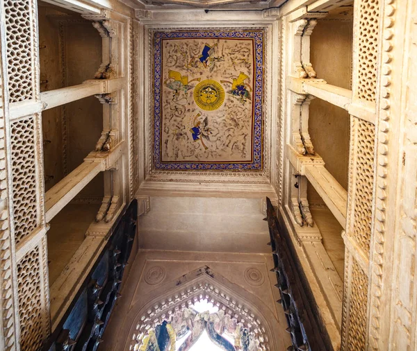 Interior Del Palacio Bundi Bundi Rajasthan India Asia — Foto de Stock