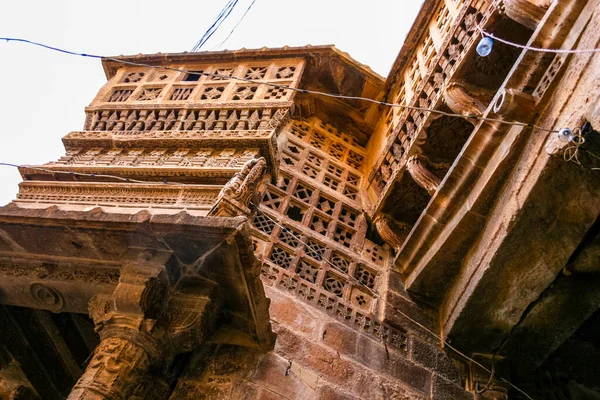 Antigua Casa Interior Fortaleza Jaisalmer Jaisalmer Rajastán India Asia —  Fotos de Stock