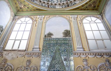 İstanbul, Türkiye ve Ortadoğu 'daki Topkapı sarayının zengin donanımlı iç mekanı