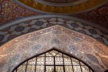 İstanbul, Türkiye ve Ortadoğu 'daki Topkapı sarayının zengin donanımlı iç mekanı