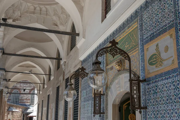 Rijk Versierd Interieur Van Het Topkapi Paleis Istanbul Turkije Midden — Stockfoto