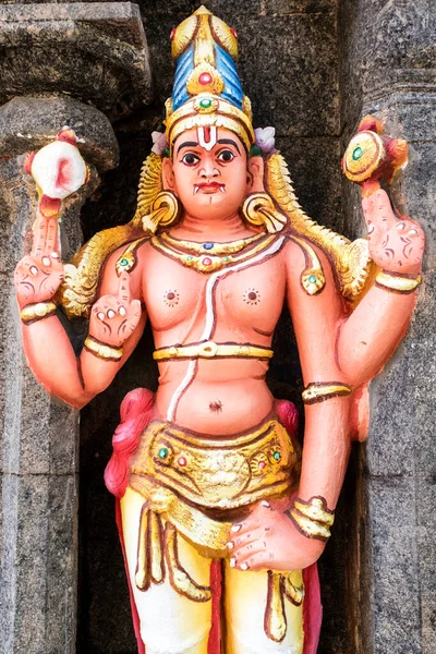 Rik Dekorerad Staty Lord Shiva Sri Ranganathaswamy Tempel Trichy Tiruchirappalli — Stockfoto