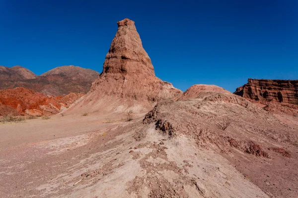 Obelisk Obelisco Red Rocks Quebrada Cafayate Salta Argentina South America — Stock Photo, Image