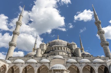 İstanbul, Türkiye 'deki Sultan Ahmed veya Mavi Cami' nin dışı