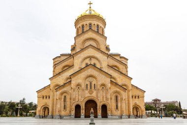 Tsminda Samera Katedrali 'nin dışı Tiflis, Gürcistan, Avrupa