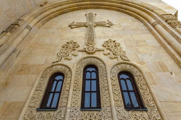 Exterior Catedral Tsminda Samera Tbilisi Geórgia Europa — Fotografia de Stock