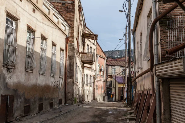 Внешний Вид Старого Грузинского Дома Тбилиси Грузия Европа — стоковое фото